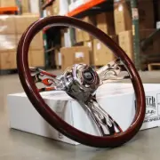 18" Dark Flame Steering Wheel 3 Spoke Freightliner, Kenworth, Peterbilt, Volvo