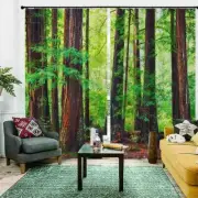 Wood Show Great Woods 3D Blockout Photo Print Curtain Fabric Curtains Window