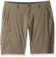 Solstice Apparel Women's Stretch Roll Up Short, Bark Beige Size 12