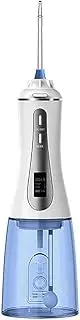 Cordless Water Teeth Cleaner, Portable Oral Irrigator for Teeth, Gums, Braces, Dental Care with Travel Bag, Rechargeable, Anti-Leak, IPX7 Waterproof White(Blue)