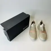Ecco ST.1 Lite Slip-On Sneakers Gravel Leather Size 35 US 4-4.5