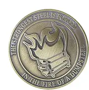 Premium Quality Commemorative Coin - Fire Challenge Coin | Novelty Desk Ornament, Staff Appreciation Gift, Funny Office Supplies, Inspirational Keepsake for Employees, Humorous Desk Decor