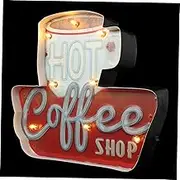ETHZZLE Brilliant Retro Led Coffee Light Flashing Light Decor Wall Decor for Shops Bar Restaurant Compact Design