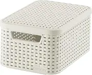Curver Style Storage Box with Lid, Small, Cream