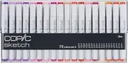 Copic Sketch, Ultra-blendable Alcohol Markers, 72pc Set A
