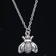 [ZOJK] Necklace 21X18Mm Bee Pendant Short Long Women Men Colar Gift Jewelry Choker