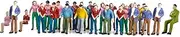 50x Mixed Standing Seating People Figures Train Railway Diorama Scenery O Scale