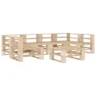 7-Piece Outdoor Sofa Set Garden Patio Lounge Deck Chairs Furniture Pallets Wood
