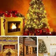 Christmas String Lights Indoor/Outdoor 200 LED SANJICHA Warm White Waterproof