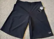 New! Under Armour Heatgear UPF 50+ Black Shorts Size 20