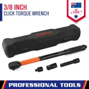 4-Piece 3/8" Drive Click Torque Wrench Ratchet Spanner Socket Adaptor 19-110NM