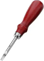 SEWACC 1pc Leather Beveler Leather Craft Tool Bevelers Leather Cutter Trim Tool Wooden Handle 1.5mm Width Safe for Home Use Boys and Girls Pro