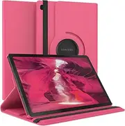 [Vultic] Rotating Case for Samsung Galaxy Tab S6 Lite 10.4 2024/2022/2020 [P620/P625/P613/P619/P615/P610], 360 Degree Stand [Auto Sleep/Wake] Flip Leather Smart Tablet Cover (Hot Pink)