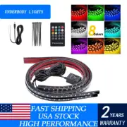 36"/48" RGB LED Strips Car Truck Underbody Under Glow Neon Light Tube System Kit