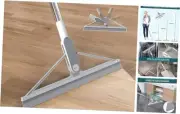 Squeegee Broom Rubber Floor Squeegee 61" Long Handle Grey Rubber Squeegee