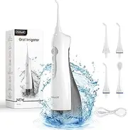 Water Flosser, Teeth Cleaner 330ML 3 Modes Portable Dental Oral Irrigator USB Rechargeable Electric Dental Flosser for Teeth Braces Bridges Care Home Travel