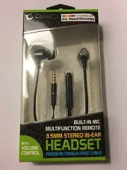 Original Cellet 3.5mm Stereo In-Ear Headset, Premium Tangle Free Cable