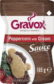 Gravox Peppercorn with Cream Sauce Pouch Liquid Pouch for Gravy and Liquid St...