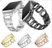 Lady's Stainless Steel Rhinestone Watch Band Strap for Fitbit Versa 3 / Sense