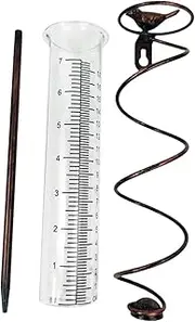 Outdoor Bird Rain Gauge Cast Iron Rain Measuring Tool for Yard Garden Fence