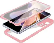 GoodcAcy Case for iPhone 15, iPhone 15 Case, 360° All-Round Protection, Robust Case, Shockproof Mobile Phone Case with Built-in Screen Protector, Protective Case for iPhone 15, Pink