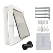 Small White 2 Way Lockable Larger Cat&Dog Pet Safe Flap Door For Beagle Cocker