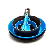 Wildo Explorer Kit - Multicolour Light Blue Camp Utensils Set Pack Outdoor