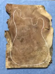 Walnut Burl One Piece Top Guitar Luthier Material 1 3/8" x 17" x 23" #1097