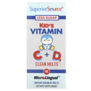 Superior Source, Kid's Vitamin C + D Clean Melts, 90 Instant Dissolve Melts