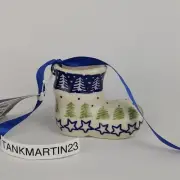 BOLESLAWIEC POLISH POTTERY ORNAMENT CHRISTMAS SANTA BOOT TREES STARS