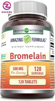 Amazing Formulas Bromelain 500 Mg 120 Tablets Supplement | Non-Gmo | Gluten Free