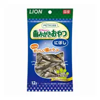 在飛比找PChome24h購物優惠-日本 Lion 親親潔牙護理貓零食 小魚乾 12g