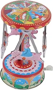 Sosoport Antique Vintage Clockwork Wind Up Cute Rotating for Home and No Battery Required for Festivals and Playtime Fun