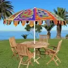 Handmade Garden Parasol Embroidered Indian Outdoor Sun Shade Patio Umbrella 72"