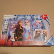 NEW Disney's Frozen 2 Puzzle 3 x 49 Piece Ravensburger Jigsaw Puzzles Sealed Box