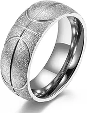 SCOCCA Nordic Stainless Steel Matte Ring, Fashion Matte Titanium Ring