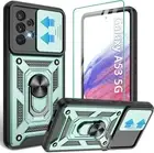for Samsung Galaxy A53 5G Case Case Shockproof Rugged with Slide Camera Cover