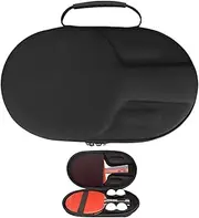 Table Tennis Racket Case - Compact Table Tennis Bag | Hard Dustproof Protective Portable Zippered Cover for Equipment Accessories Gym Outdoor Sports Men Women Travel