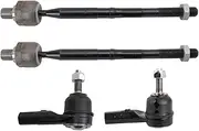 TRQ Front Inner and Outer Tie Rod Set Compatible with 2016-2022 Chevrolet Spark
