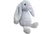 Charming Gray Plush Rabbit - Soft, Long-Legged Cuddle Toy, 26cm