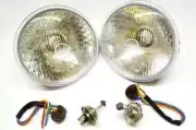 2 Lucas 700 Headlight 7" Inch 12v Conversion H4 Fits Alfa Romeo Spider Cars