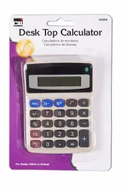 Charles Leonard Desktop Calculator, Battery and Solar Powered