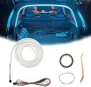 Dynamic Flowing Car Trunk Light Strip, Upgrade Flexible Universal Trunk LED Light Strip, Universal Waterproof Cargo Ambient Lighting for CarTrunkCargo Illumination Decoration (Blue,4 m/13.2ft)