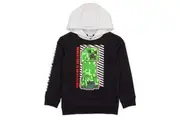 Minecraft Boys Creeper Hoodie (Black/Grey/Green) - UTNS6695