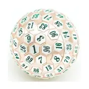 Foam Brain Dice 45mm d100 - Rose Gold & Silver w/Green New