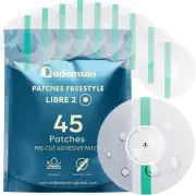 45 Pack Freestyle Libre 2 Sensor Covers Transparent Waterproof Non Irritating Ea