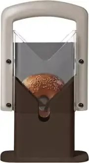 Bagel Slicer, Safety Handle, Cutter Stainless Steel (Silver) Silver