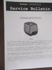 T20 Sunbeam Radiant Control Toaster Manual / parts list, troubleshooting