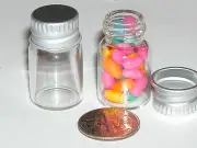 1 miniature oil vial perfume fairy dust wish tube container bottle Screw Cap NEW