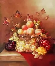 Fruits Still Life #3J-24, 24x20, 100% hand Painted Oil Painting on Canvas